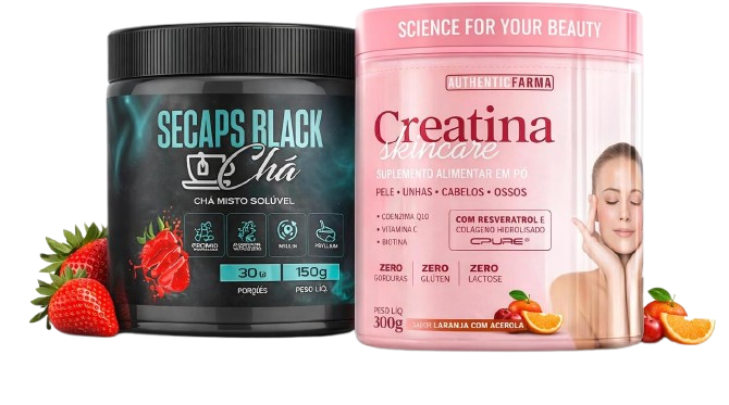 Kit Creatina Skincare Solúvel - Morango