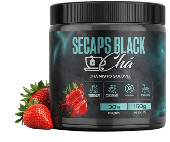 Secaps Black Solúvel - Chá Morango
